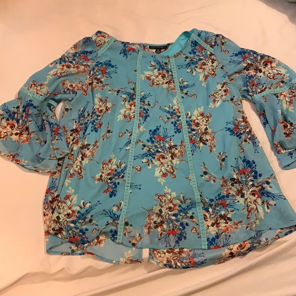 Sara Michelle blouse with tank top 1x